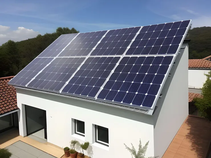 屋頂型太陽光電(AI繪製)