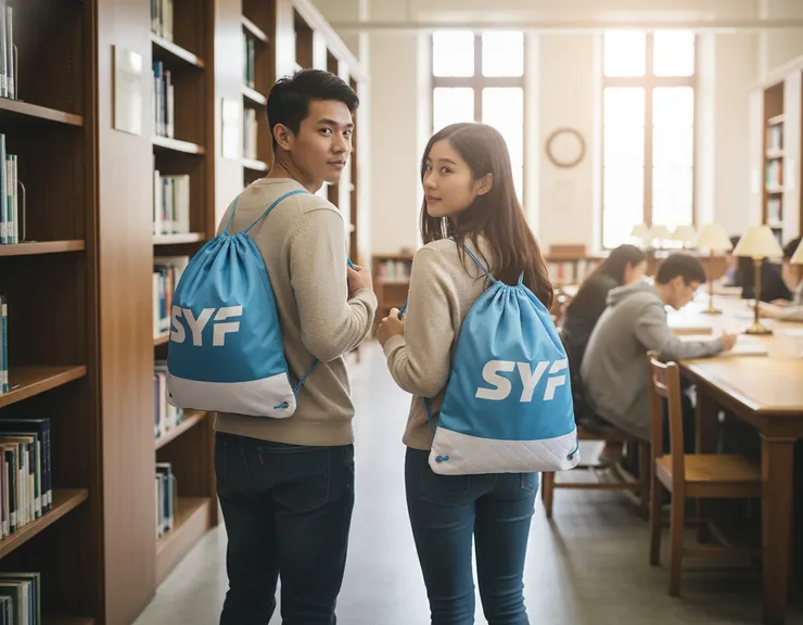 雙肩束口背袋-束繩背包