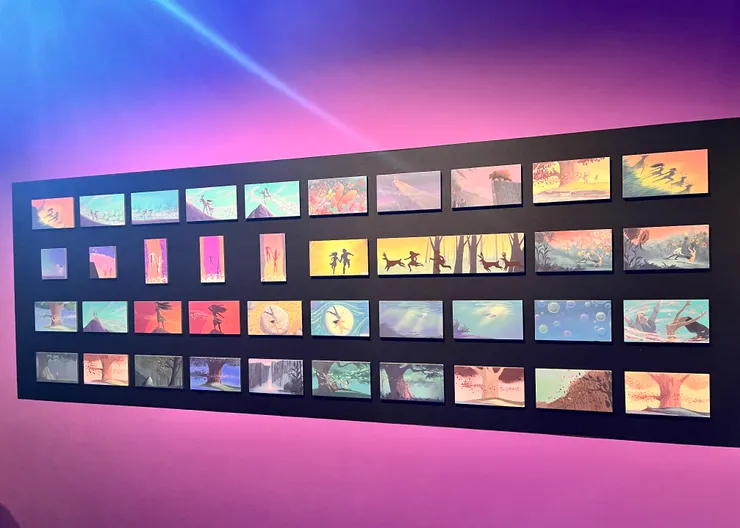 風中奇緣的彩色分鏡表(配色讓我十分驚豔)。喔，之所以跳過小美人魚又放進來，純粹只是漏掉。