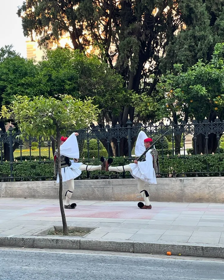 雅典傳統服飾衛兵交接