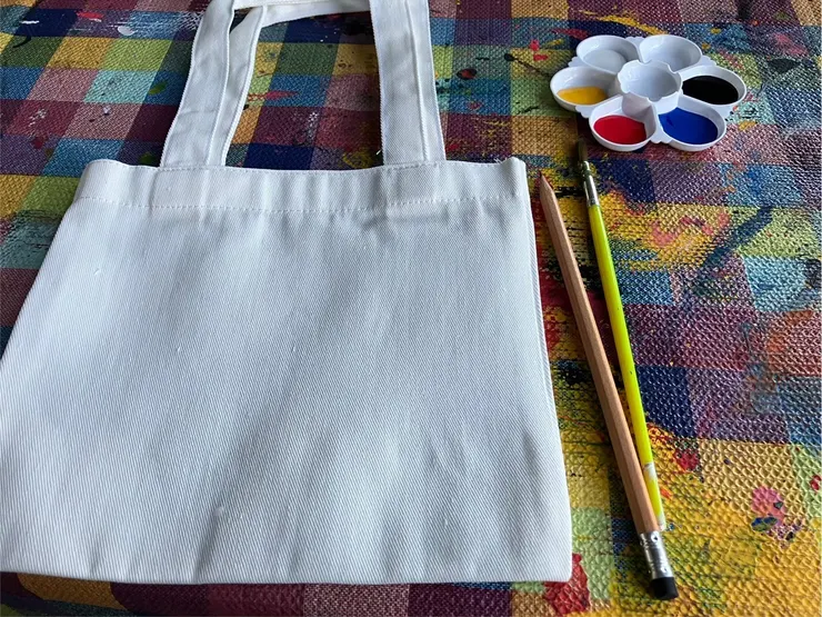 繪製用的帆布袋和水彩