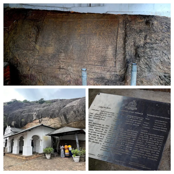 棚子內有石窟建造記錄文，已斑駁不清楚。