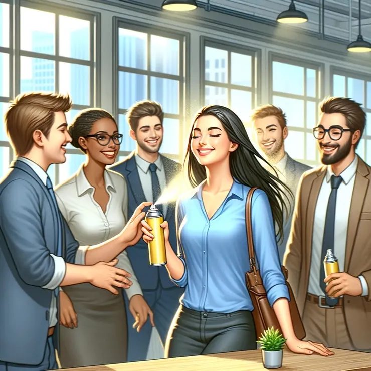 噴完好人緣噴霧，多了份輕鬆感和笑容