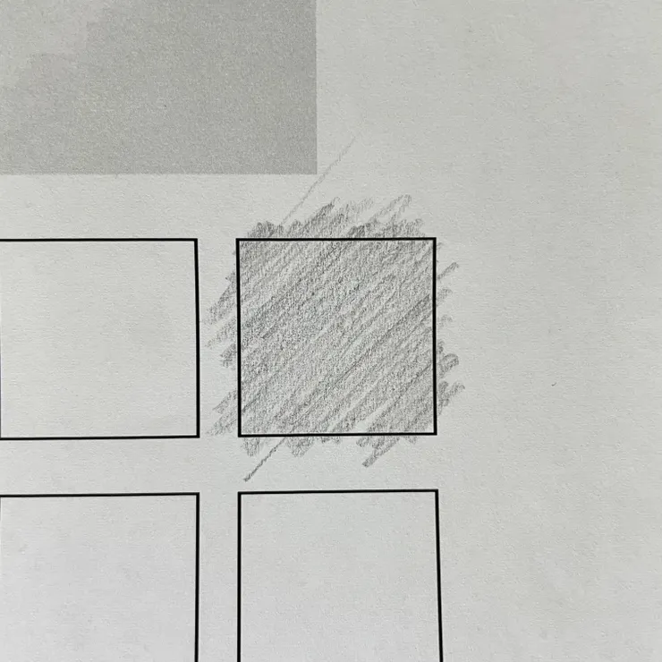 較不均勻的灰色示意圖