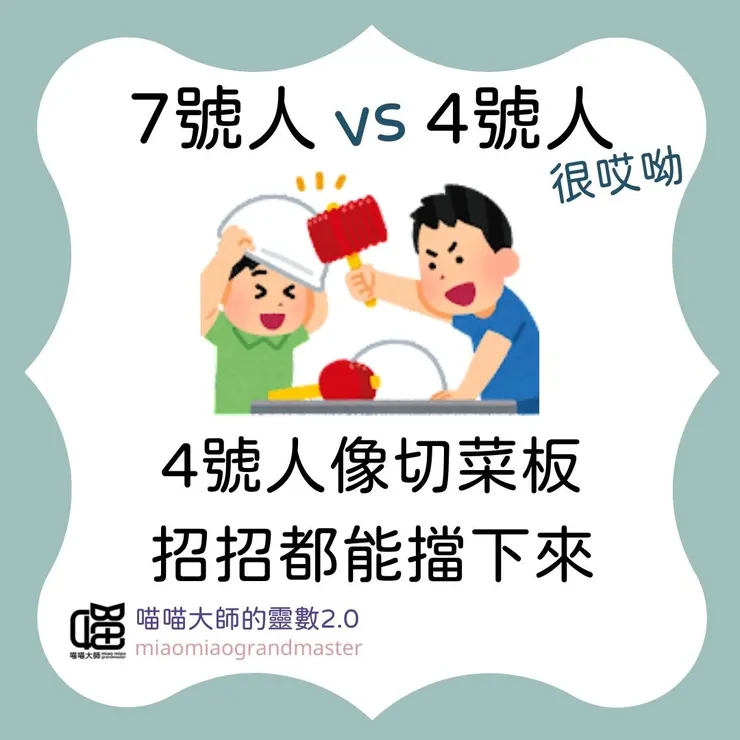 靈數7號人 vs. 4號人互動模式