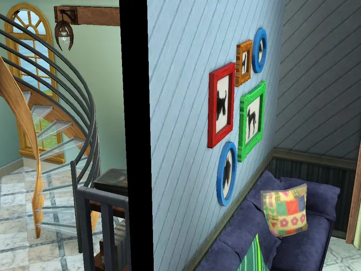 屋前後方就由這道牆區間，兩個空間很是明顯。