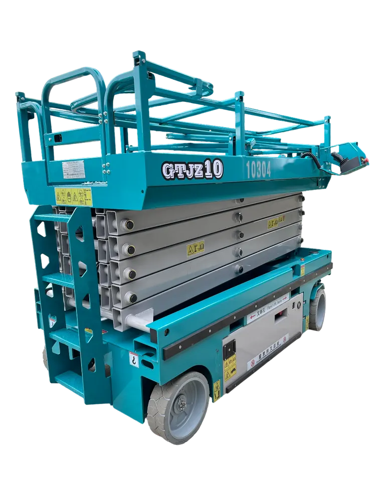 10米高空作業車剪刀車.自走車.輪胎式移動升降平台.出租.租賃