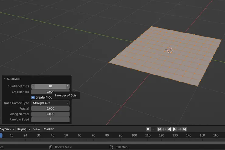 Subdivide 細分，這邊設定細分10次，覺得不夠可以再細分多一點。