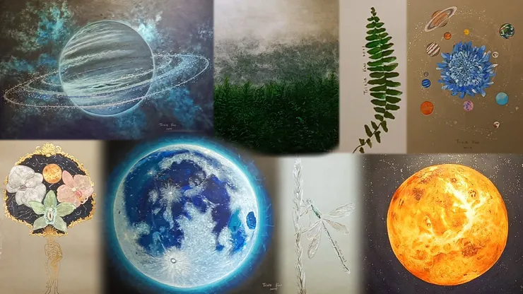 色調與媒材差異化,也能反映藝術對於宇宙萬物的看法。