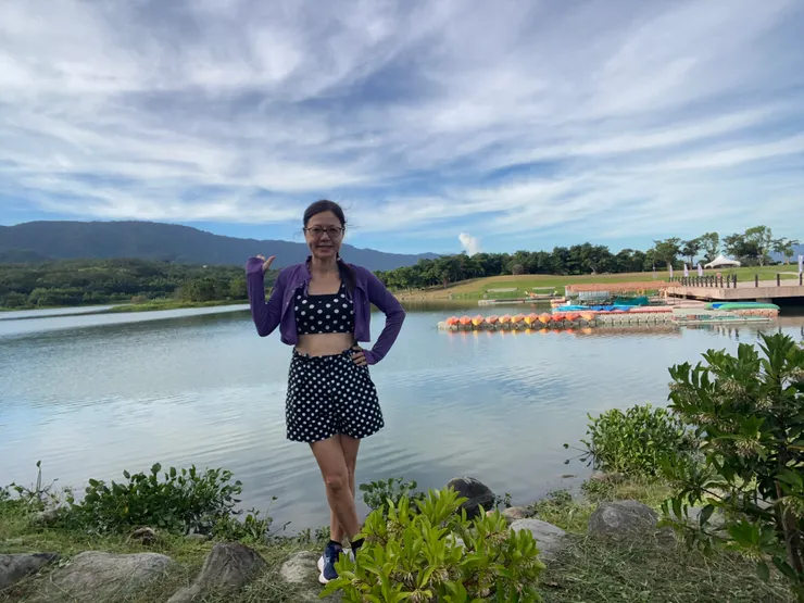 一抵達大坡池當然先來幾張自拍,我那麼可愛,不拍對不起自己