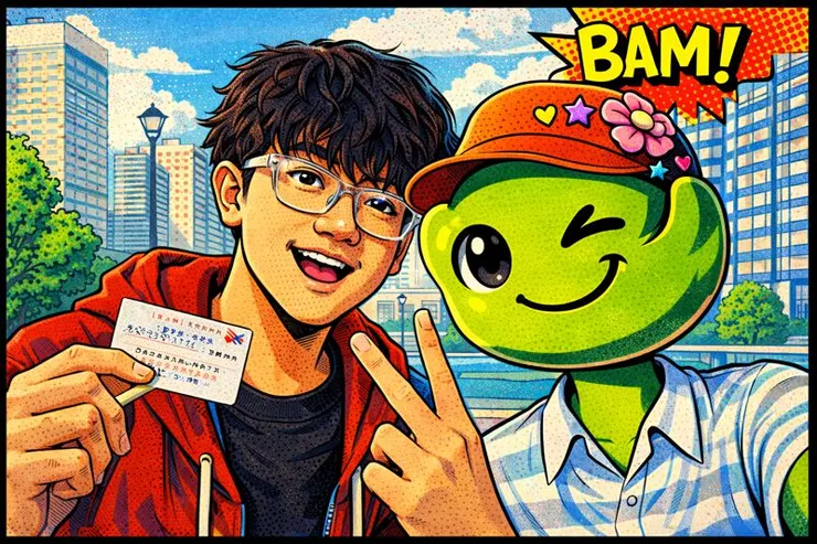 我和小蔒的合照 (ChatGPT協作生成)