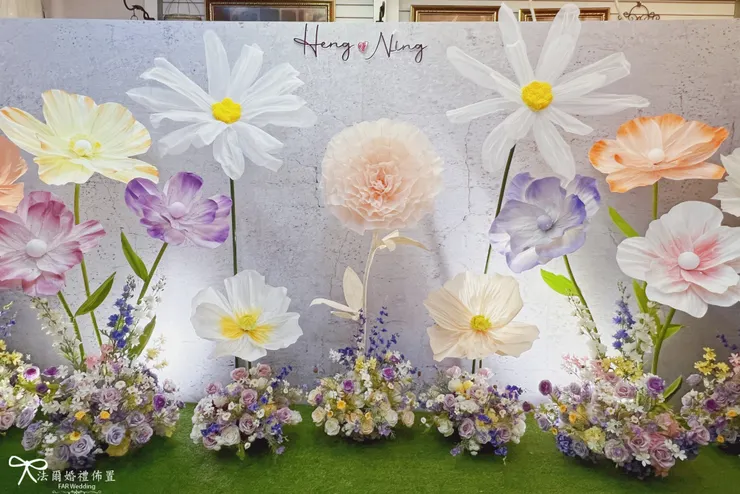 #莫內花園婚禮佈置-大花婚禮佈置－法爾婚禮佈置