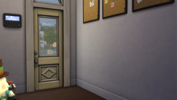 後門沒什麼特別，我只是用了淺灰色。