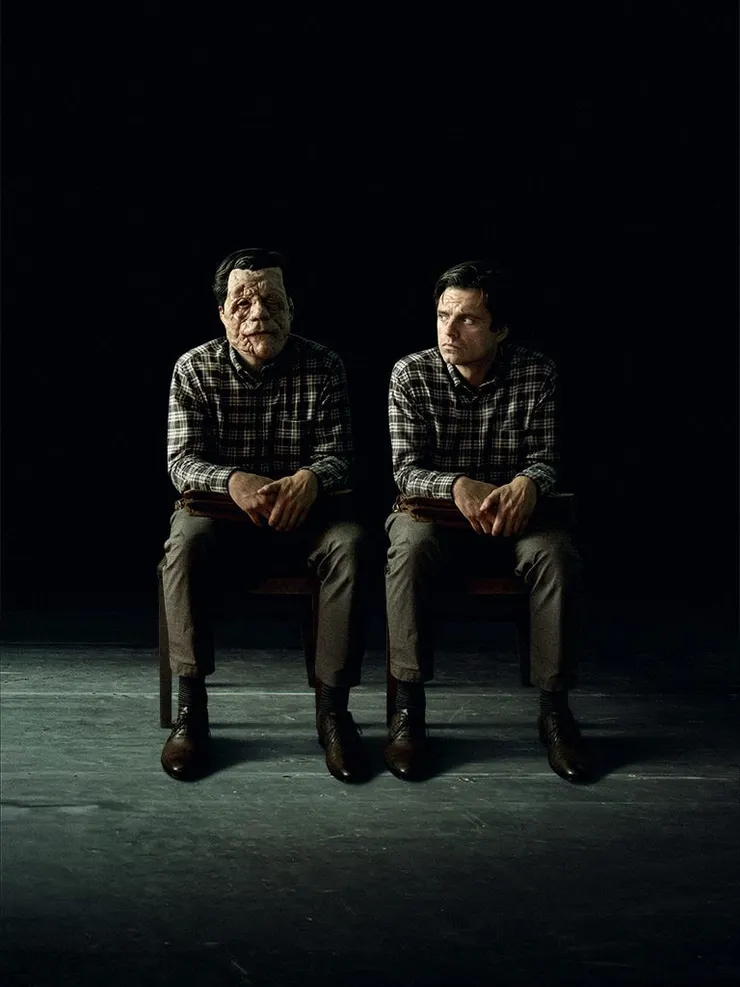 在劇中，Edward 是一名患有神經纖維瘤病的演員。來源：《非常男人》電影劇照