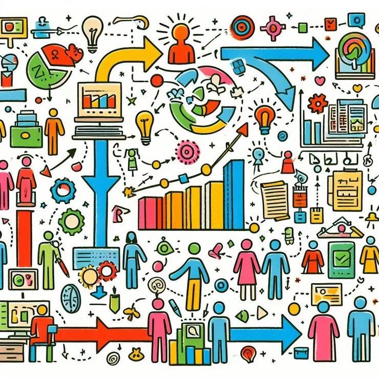 用copilot畫的，說：幫我畫張圖表示質性研究