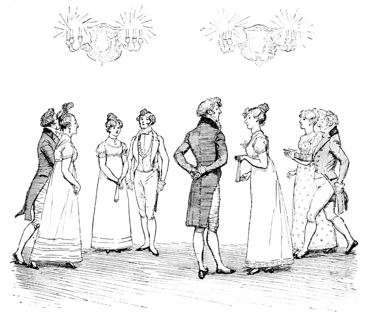 休‧湯姆森（Hugh Thomson）於1894年為《傲慢與偏見》繪製的插圖