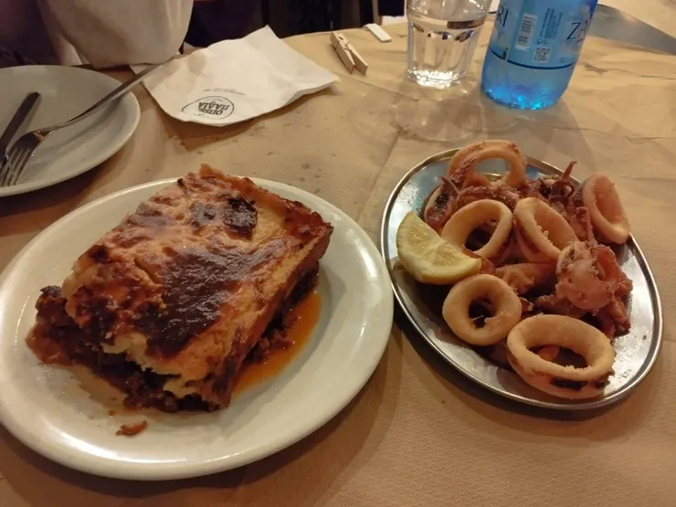 炸魷魚與穆莎卡