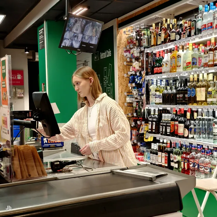 【石板路商家燈火與人面相映暖,不留戀自炊也很好返家八點半!離開大教堂20:00出頭,經過老城區慢慢走去停車處,順便補充些食材回家自炊。酒也是要買一些的啦!】