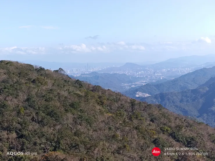 白雞山稜線展望信義區,標準模式。(SHARP AQUOS R9 pro,65mm)