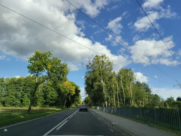 【魂魄險些永遠遊盪蕭邦故居前！從華沙往蕭邦故居(Dom Urodzenia Fryderyka Chopina)約60公里，車程1小時，出城後大概都是這樣去回各一線道的鄉間小路，郊區速限70KM/H。】