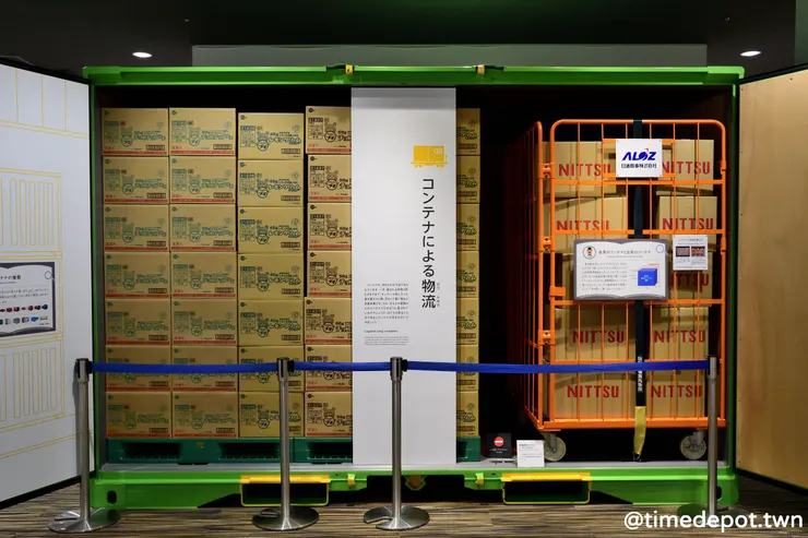 貨物整齊地擺在貨櫃中以提高運輸效率