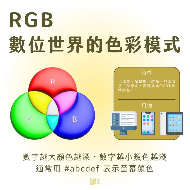 可以色色-RGB vs CMYK vs 特別色 - RGB:數位世界的色彩模式