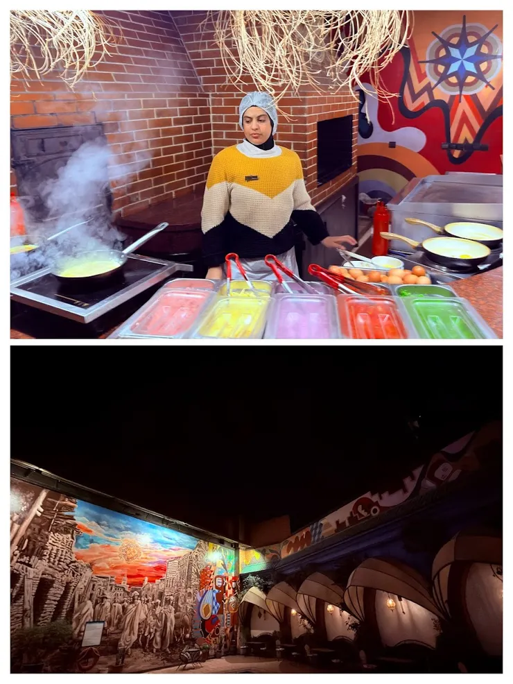 壁畫有沙漠的fu