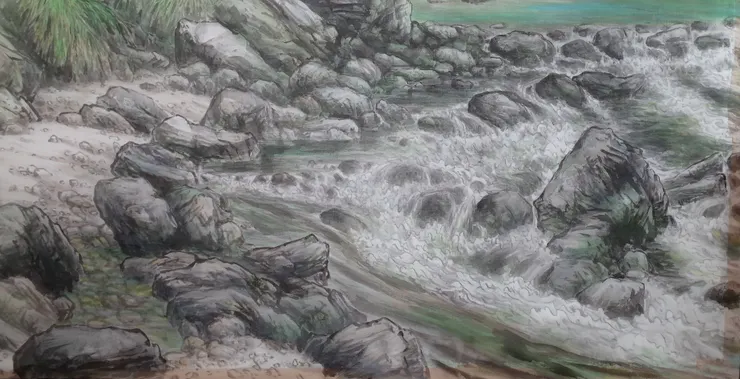 〈溪聲山色〉局部－迴流