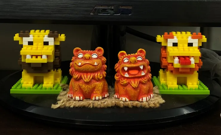 兩對風獅爺辦公室鎮煞