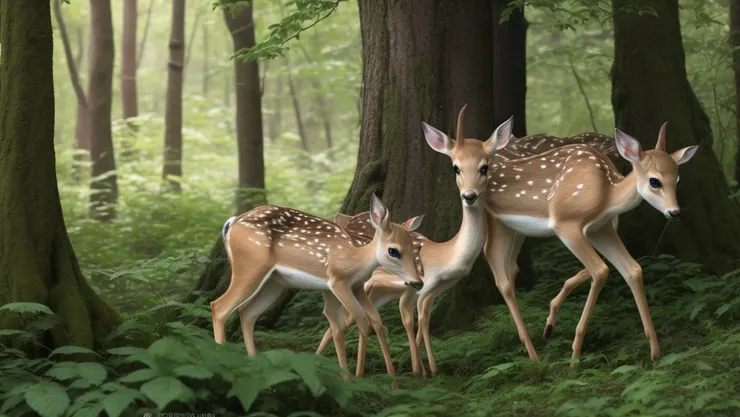 森林鹿群