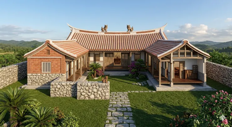 台式民居渲染圖