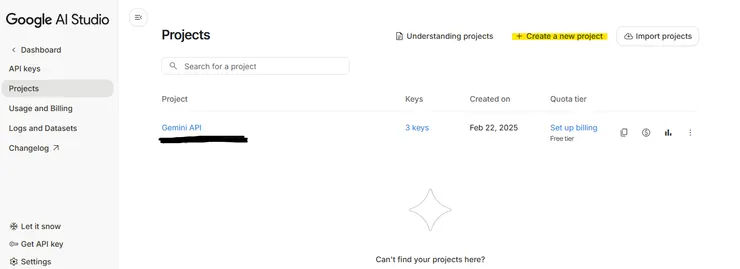 先建立一個projects