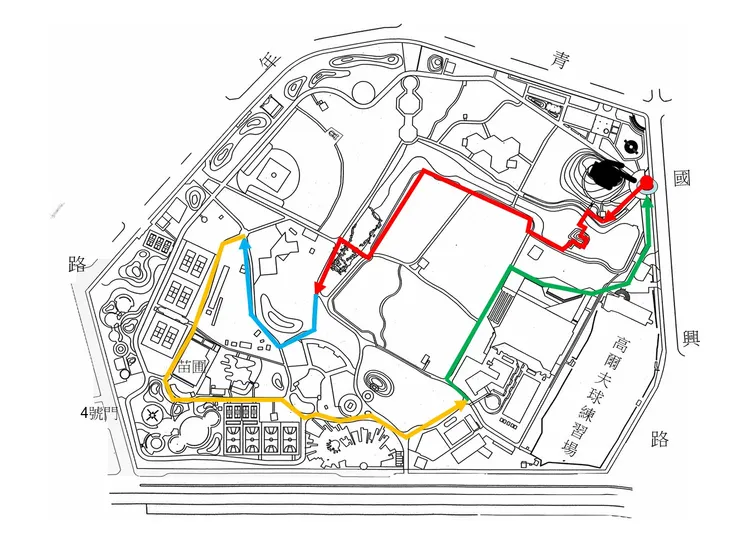 例調的四條路段圖