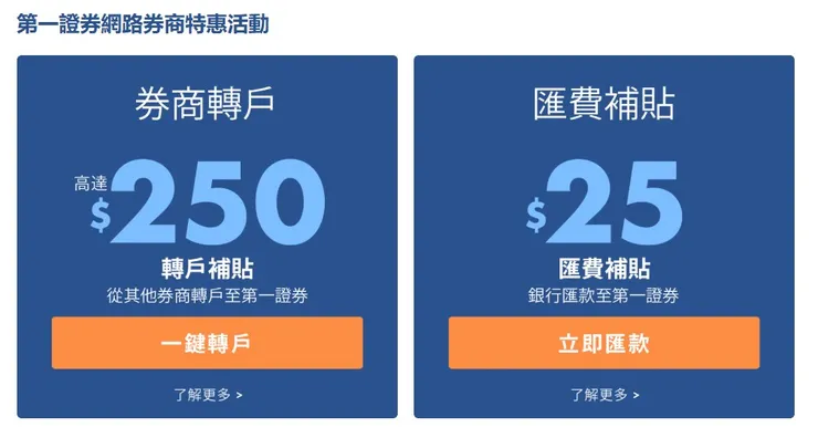firstrade入金匯費補貼優惠