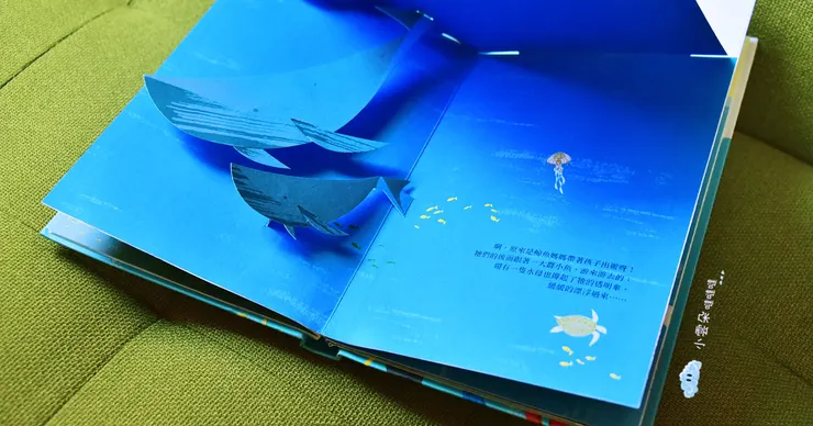 是鯨魚媽媽帶著小鯨魚