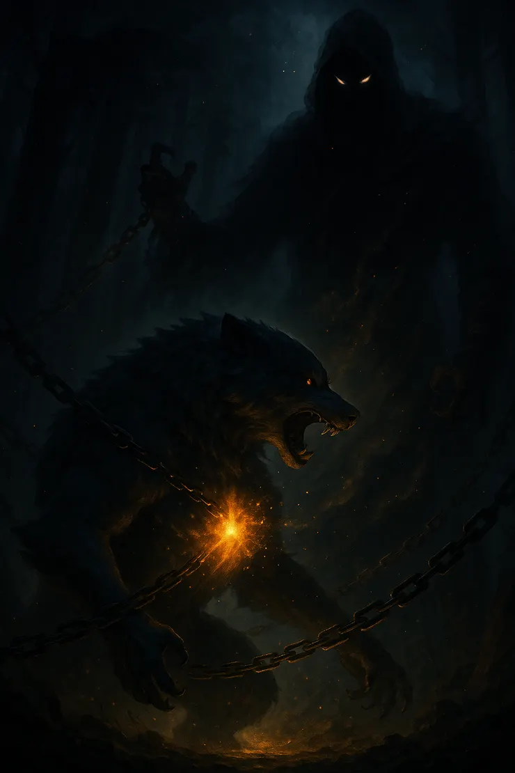 那道黑影以為，牠依然能用舊日的鎖鏈困住巨獸。但牠忘了，巨獸的胸口，早已被旅人們的溫暖，點亮了一顆太陽。