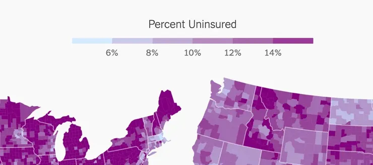 ▲ New York Times 圖表圖例中的連續色階