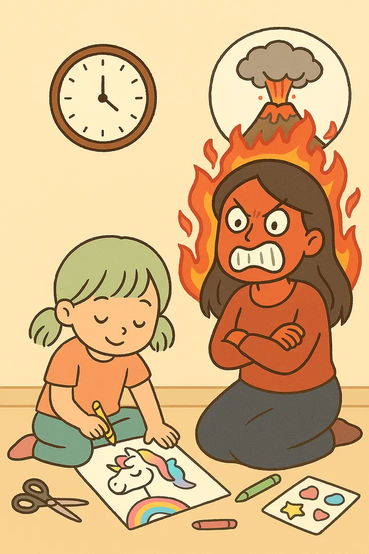 沒忍住情緒，一早就火山爆發