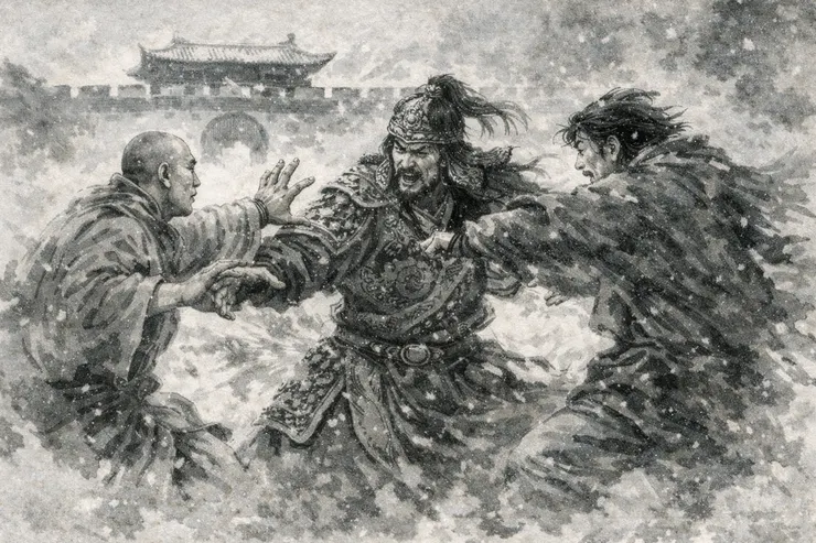 萧远山雁门关外激战场景