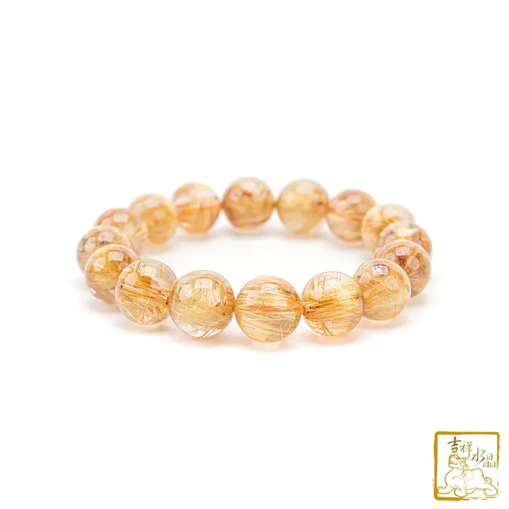 頂級鈦晶手珠 13.5mm 富貴吉祥