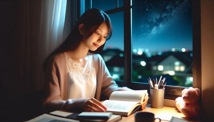 為了考試，我讀了一整夜的書