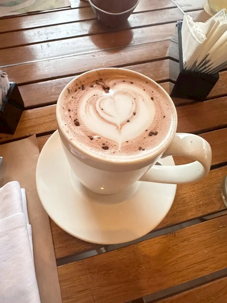 熱巧克力有美麗的花紋