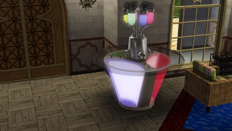 這個東西放在酒吧傢俱內，其實是抽水煙的地方，使用時才發現沒有放高腳椅。