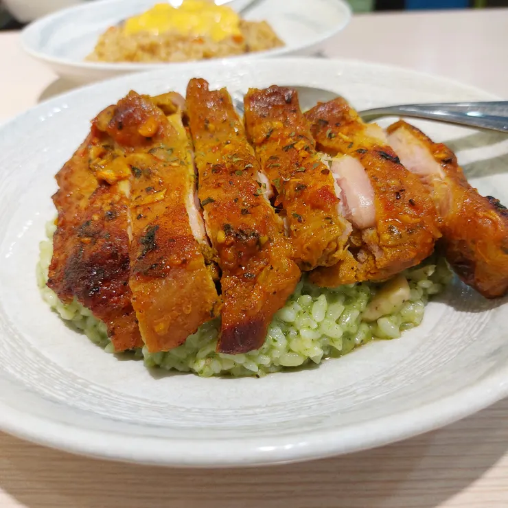 青醬蒜香雞腿排