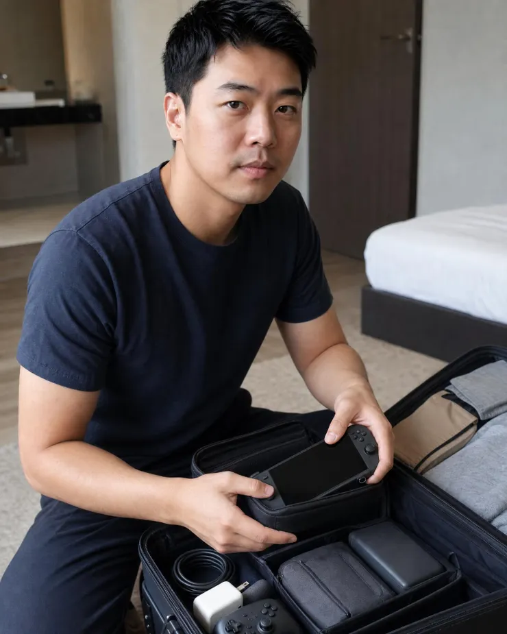 梁練偉示範 Switch 2 外出掌機收納與長期使用成本