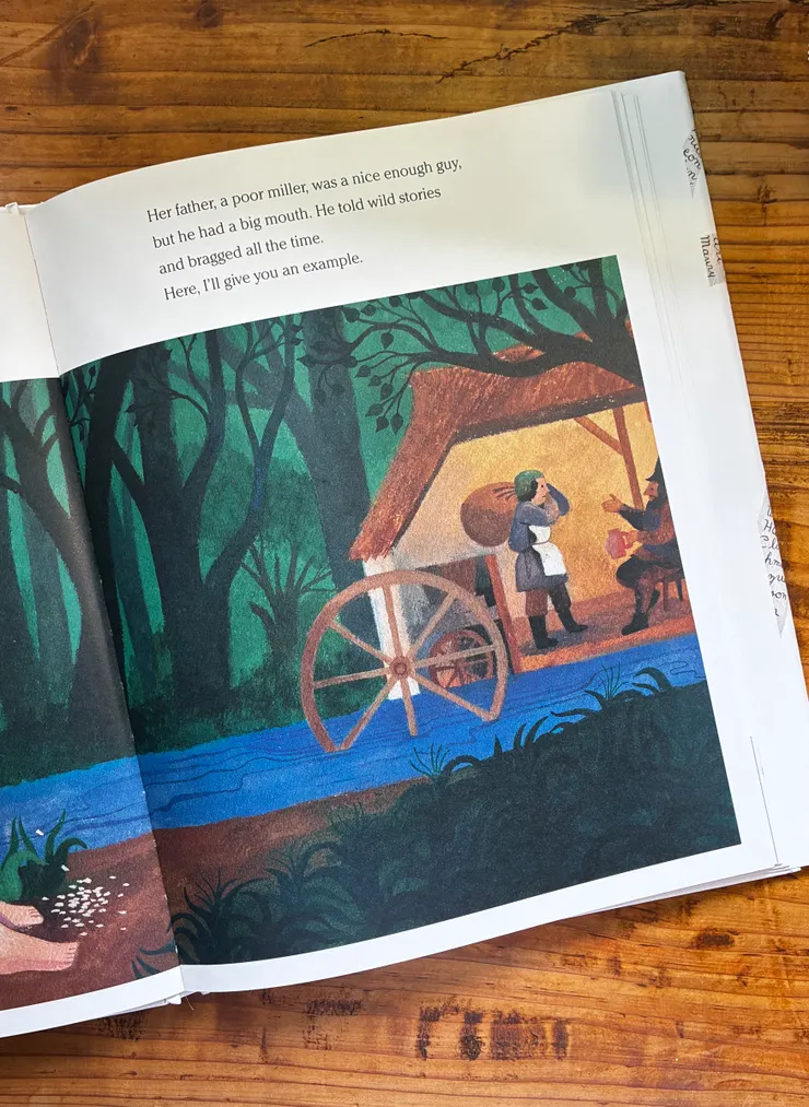 從前，有一位聰明的女孩，卻有個愛吹噓、並不聰明的父親。當父親誇口說她能「把稻草紡成金子」時，國王逼迫她完成這項不可能的任務。 