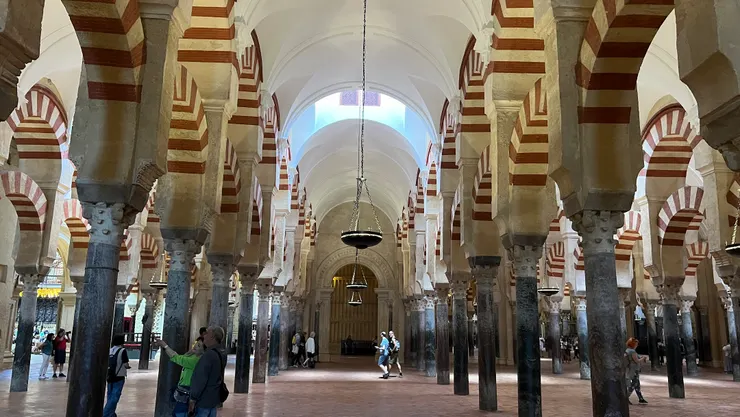 換個方向看好像一匹匹紅條紋斑馬往前奔跑