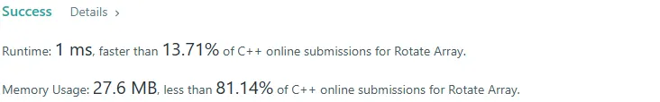 題目: https://leetcode.com/problems/rotate-array/