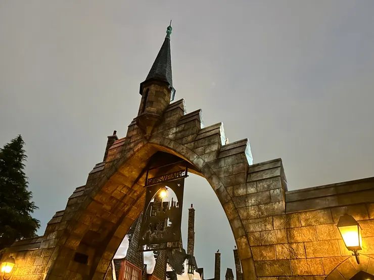 天漸暗的哈利波特園區🪄