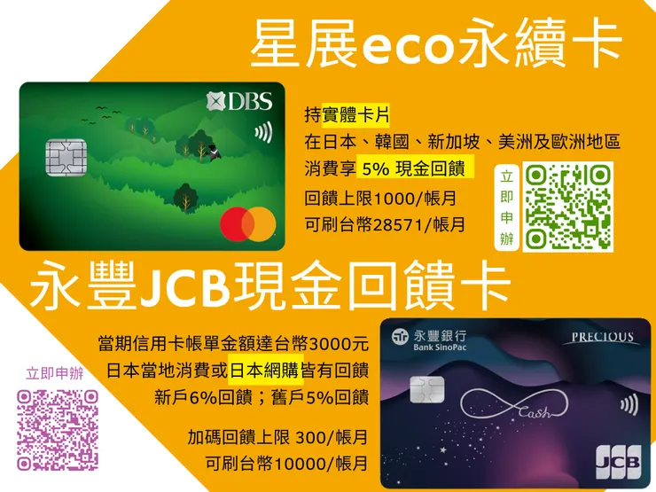 星展eco/永豐JCB